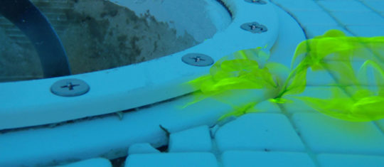 Recherche de fuites d'eau par colorant traceur